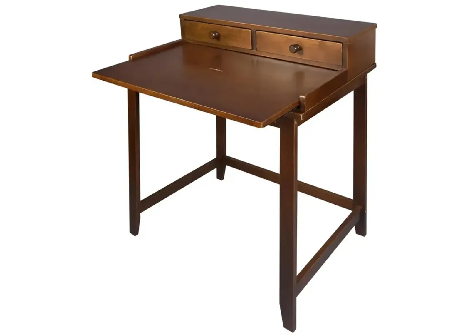 Solid Wood Home Office Computer Desk with Hutch, Pull-out tray