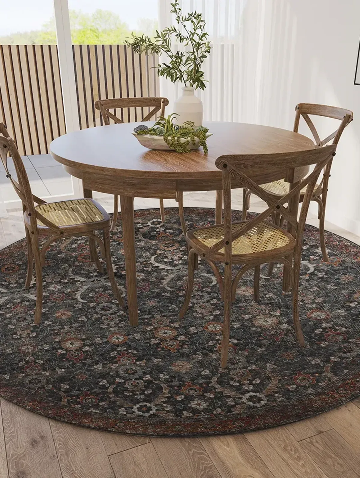 Jericho JC1 Charcoal 6' Rug