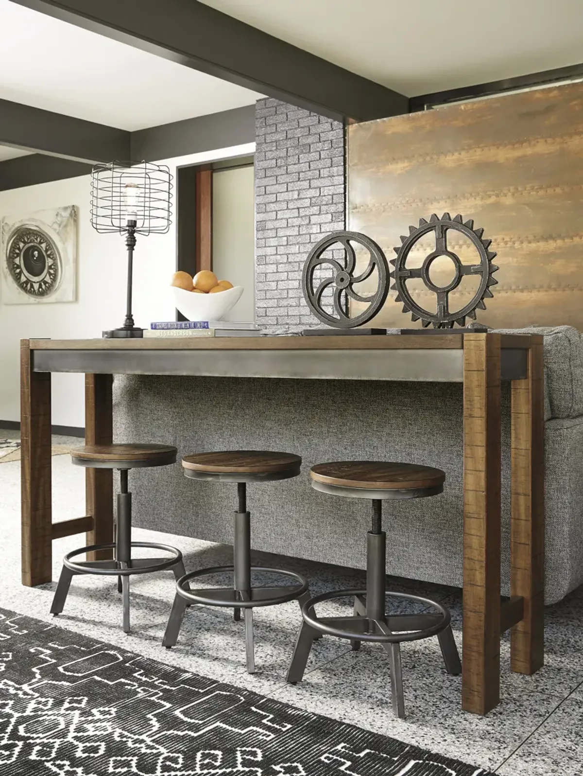 Torjin Adjustable Counter Height Backless Stool (Set of 2)