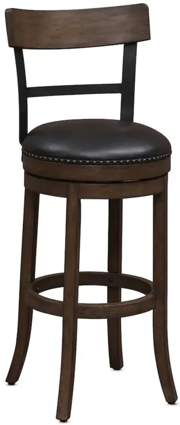 Taranto 30" Bar Swivel Stool - Washed Brown
