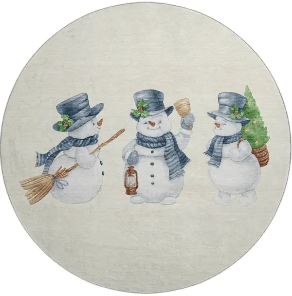 Merry & Bright MY28 Ivory 8' Round Rug