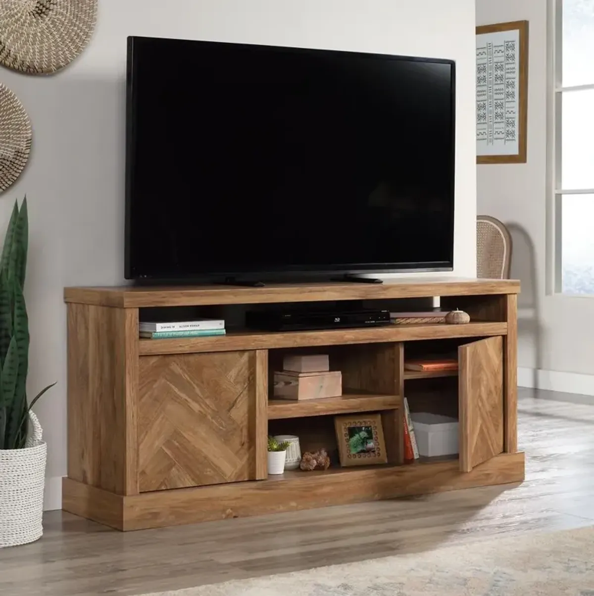 Sauder Cannery Bridge Credenza Sm W/Herringbone