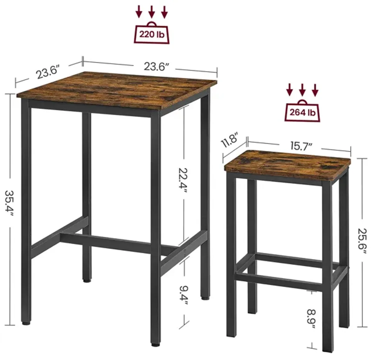 Bar Table and Chairs Set for Modern Dining and Entertaining