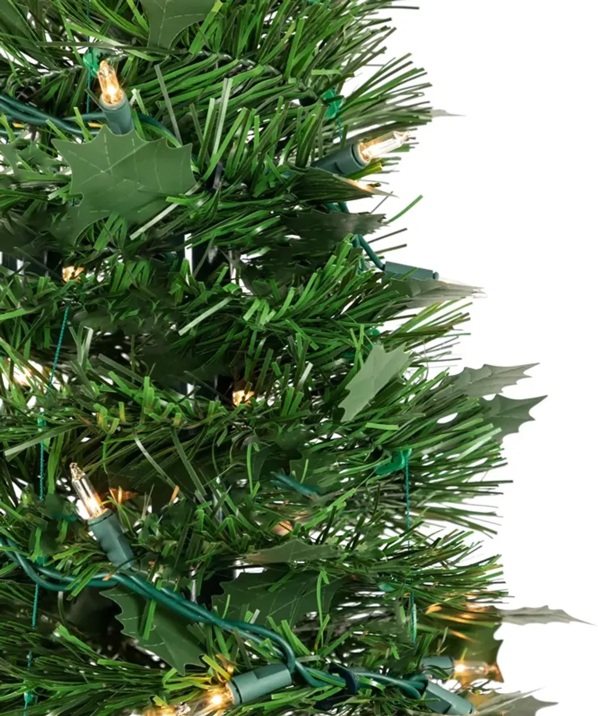 4' Pre-Lit Green Tinsel Pop-Up Artificial Christmas Tree  Clear Lights