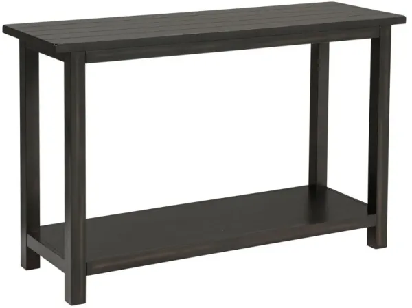 Ayne Console Table, 1 Bottom Shelf, Classic Black Wood Frame, 47 Inch