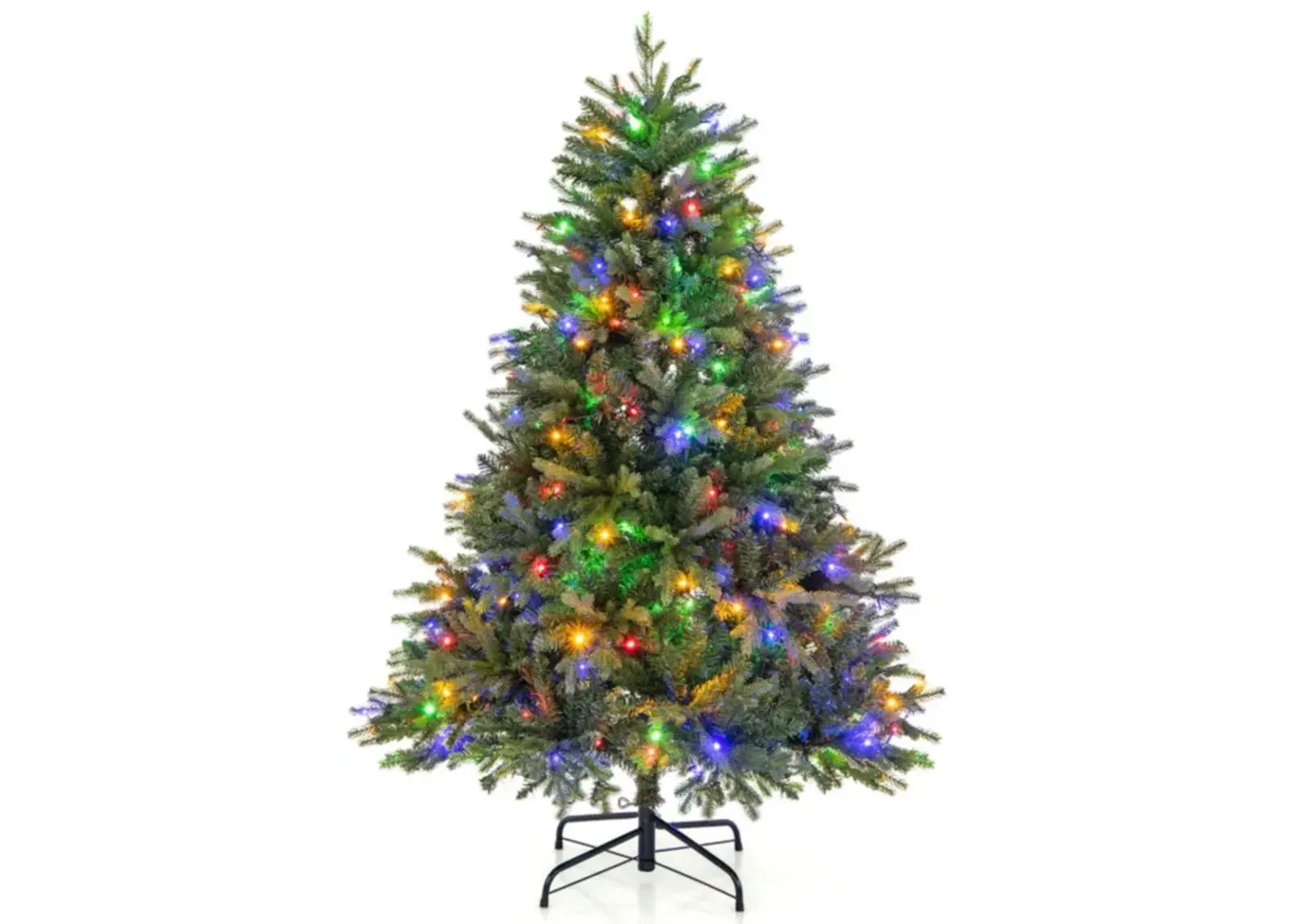 Hivvago 5/6/7 Feet Pre-lit Artificial Christmas Tree with Branch Tips and LED Lights