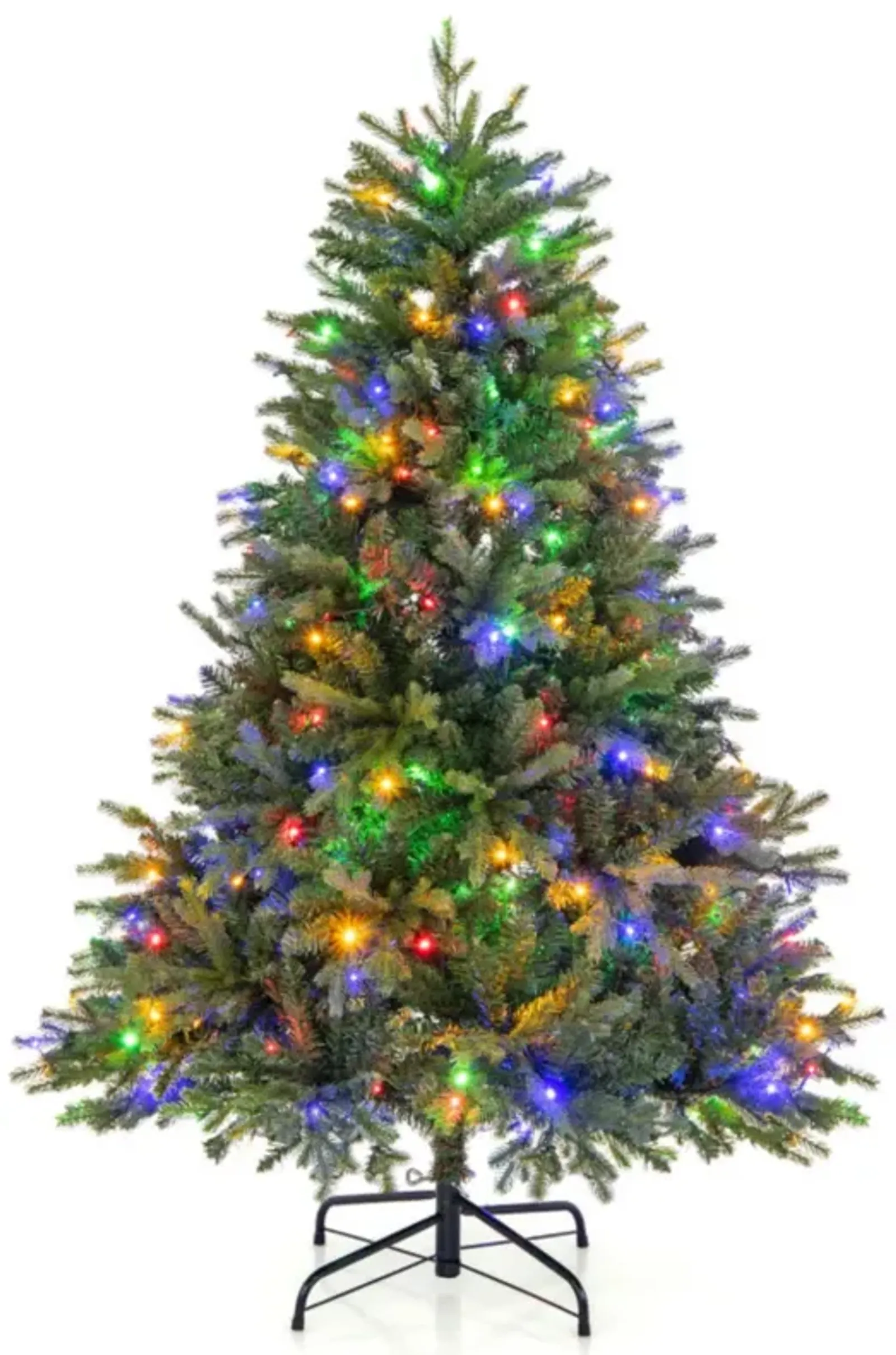 Hivvago 5/6/7 Feet Pre-lit Artificial Christmas Tree with Branch Tips and LED Lights