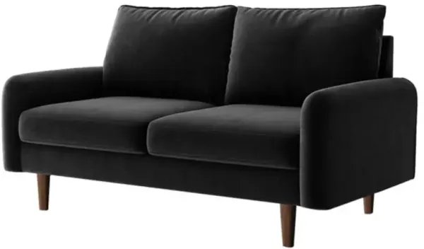 Round Arm Apartment Loveseat Cozy and Stylish Small Sofa for Compact Living Spaces