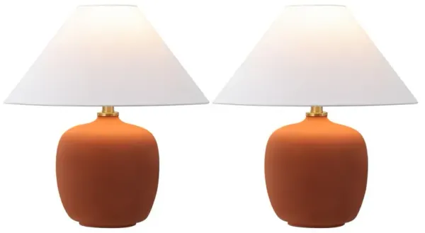 Delphi 18.25" Minimalist Scandinavian Resin/Iron LED Table Lamp