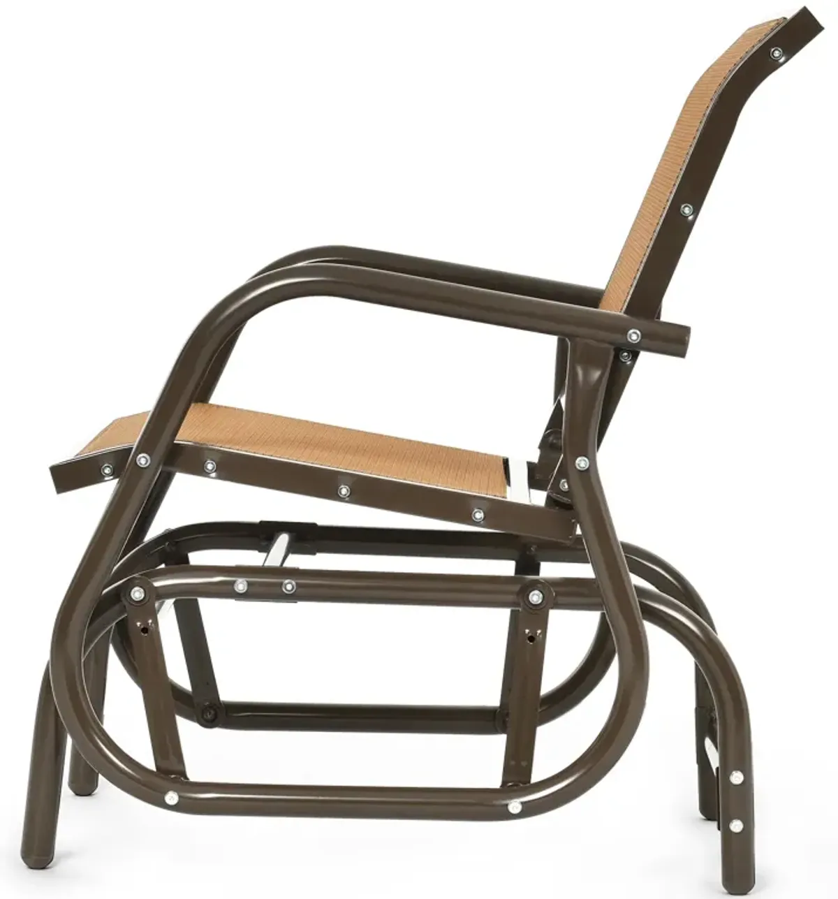 Outdoor Single Swing Glider Rocking Chair with Armrest