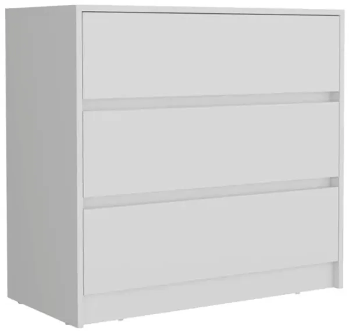 DEPOT E-SHOP Palmer 3 Drawers Dresser, Chest of Drawers, White