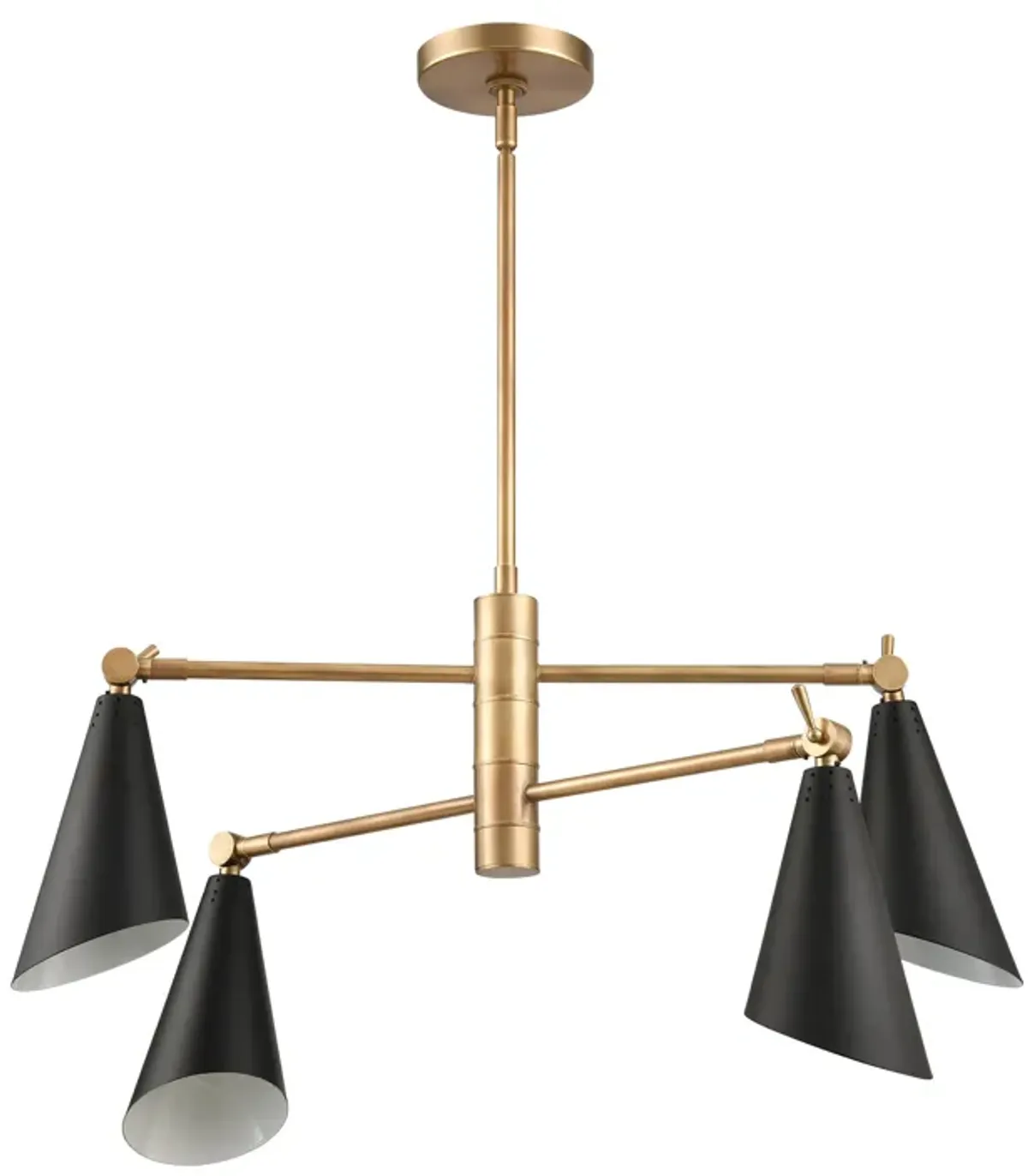 Luca 26'' Wide 4-Light Gold Chandelier