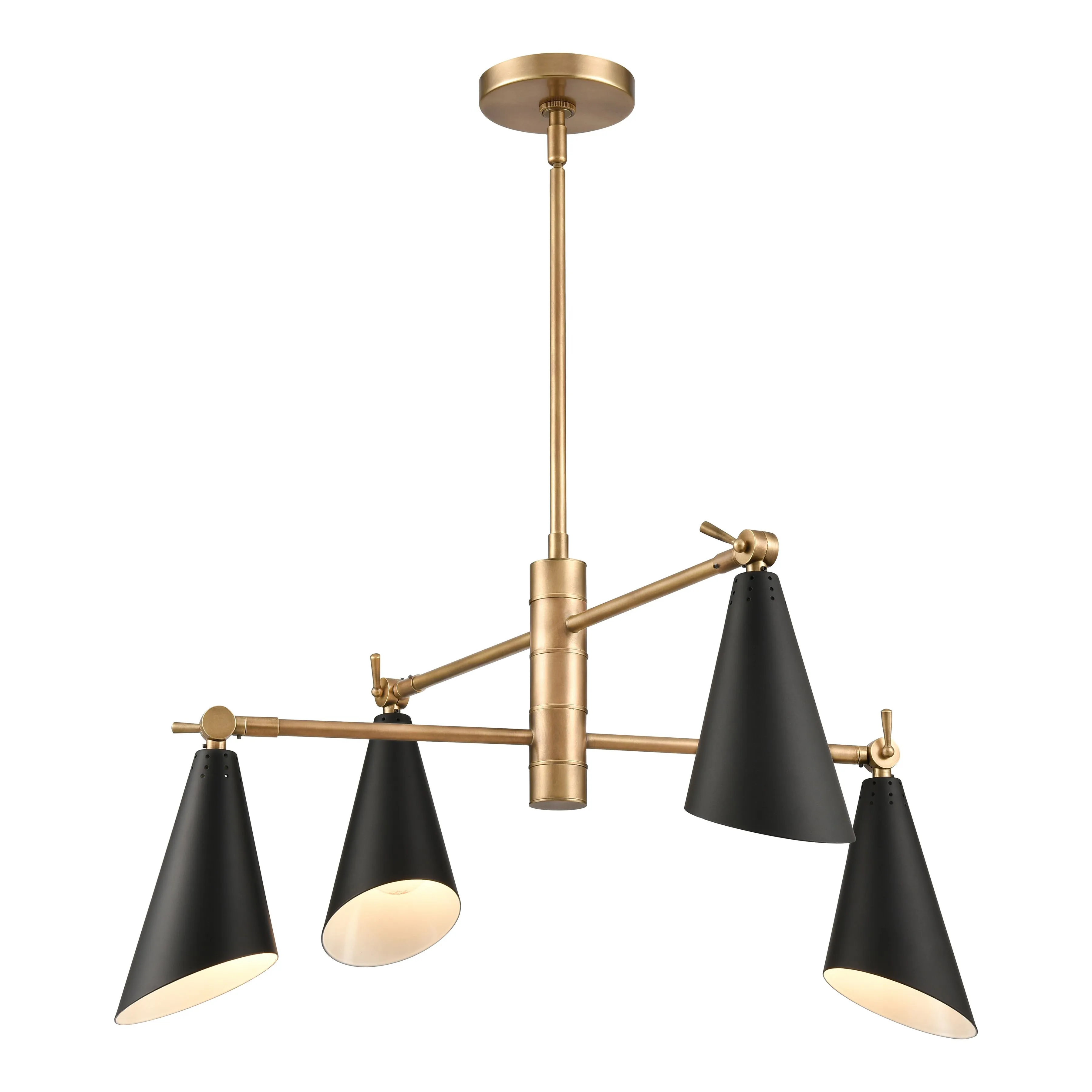 Luca 26'' Wide 4-Light Gold Chandelier