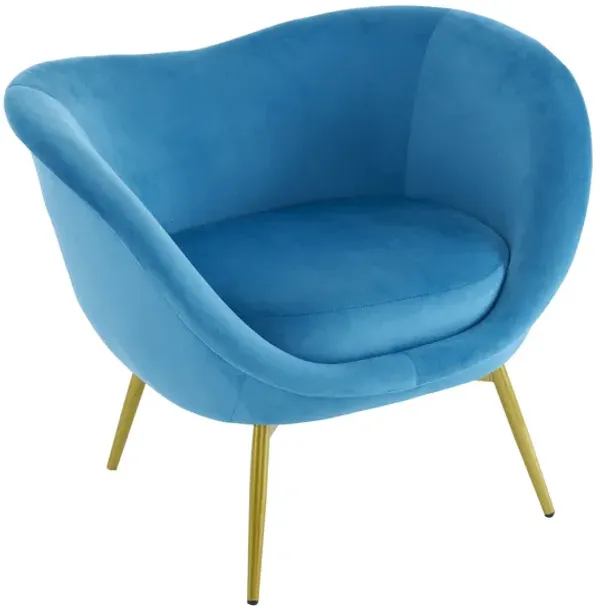 Merax Modern Teddy Accent Chair with Metal Legs
