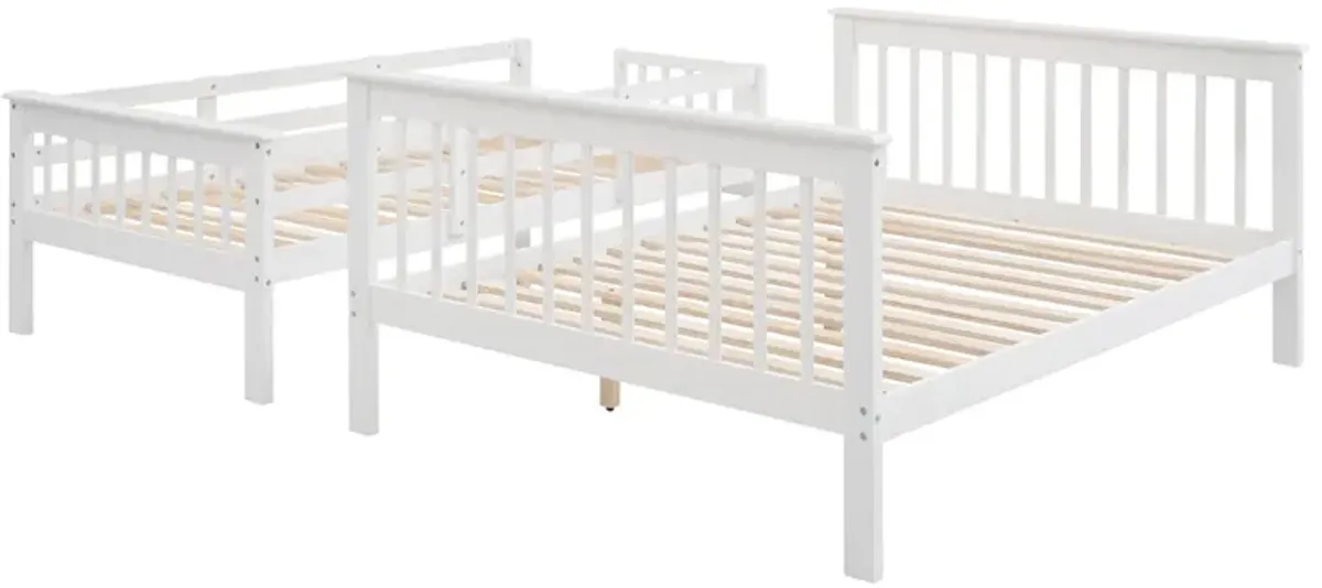 Merax Stairway Twin-Over-Full Bunk Bed with Storage and Guard Rail