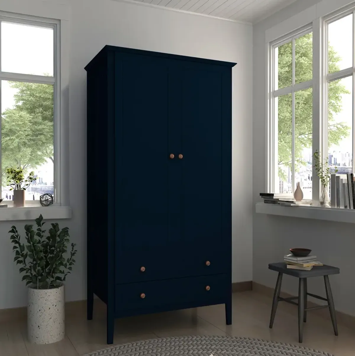 Crown Blue Armoire