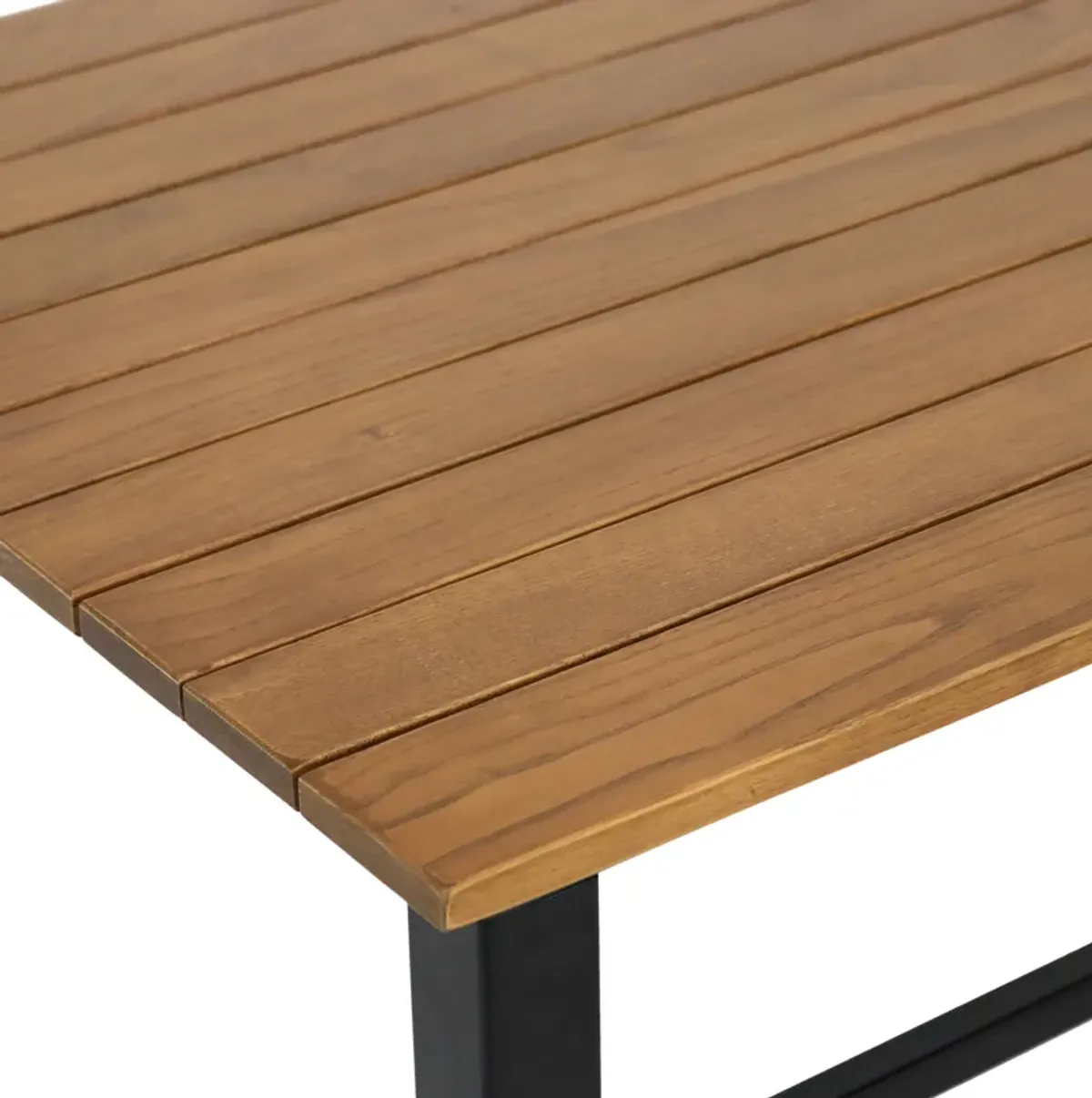 Sunnydaze 47.25" x 31.25" European Chestnut Patio Dining Table