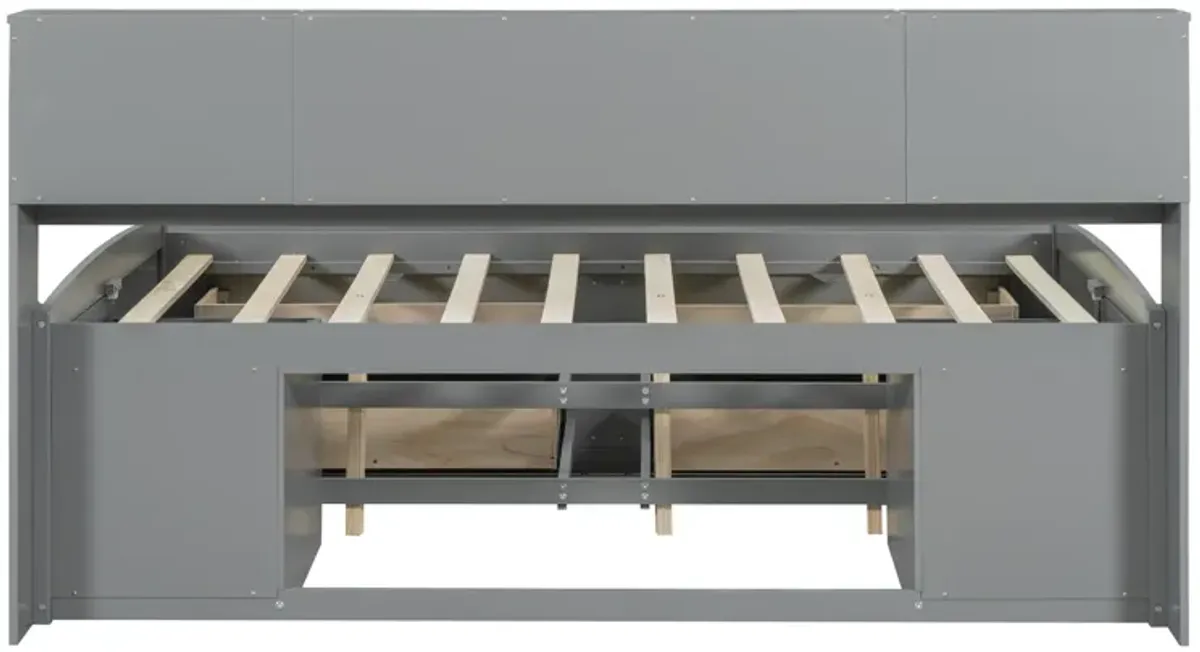 Merax Wood Daybed with Storage Cabinets