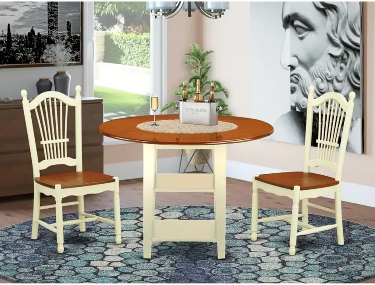 Dining Room Set Buttermilk & Cherry