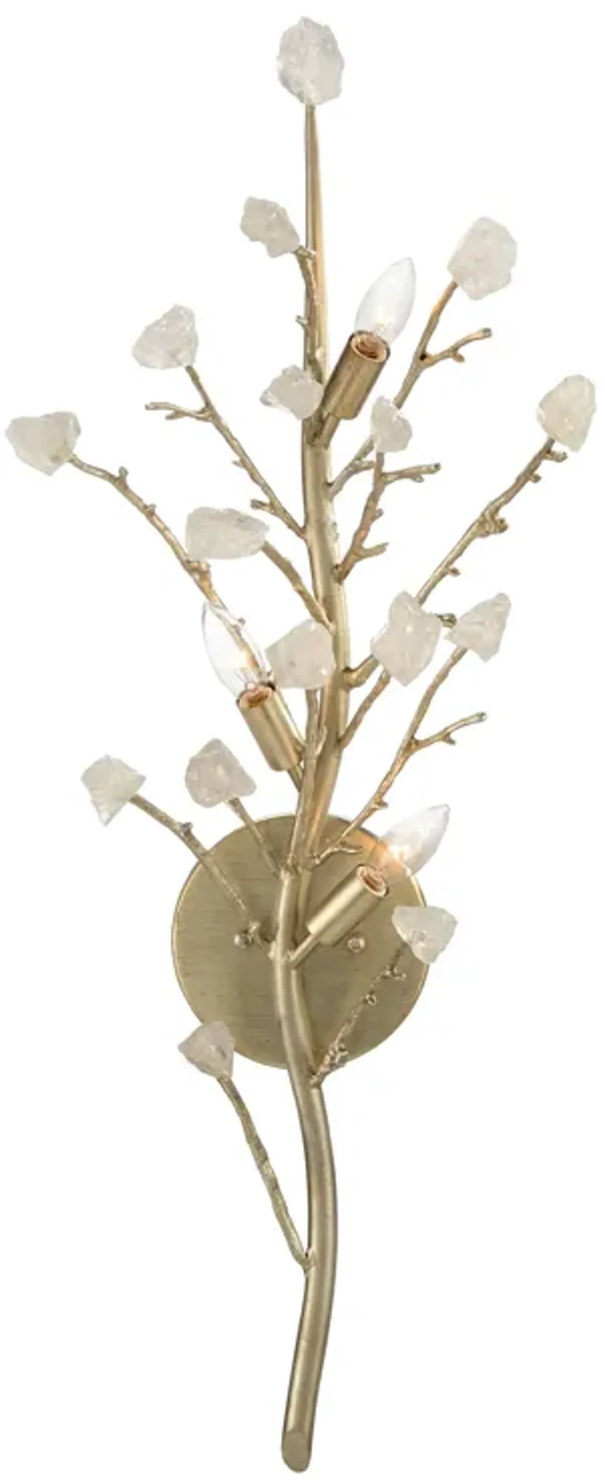 Quartz Branched Three-Light Wall Sconce