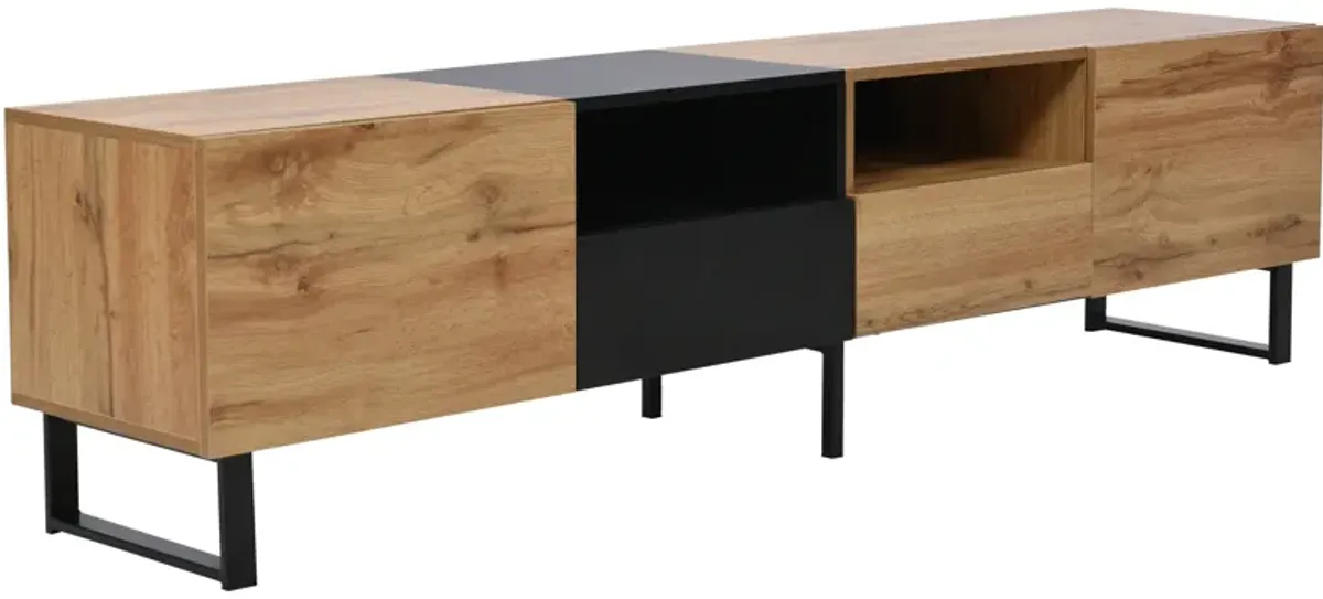 Merax Modern TV Stand with 2 Storage Cabinets