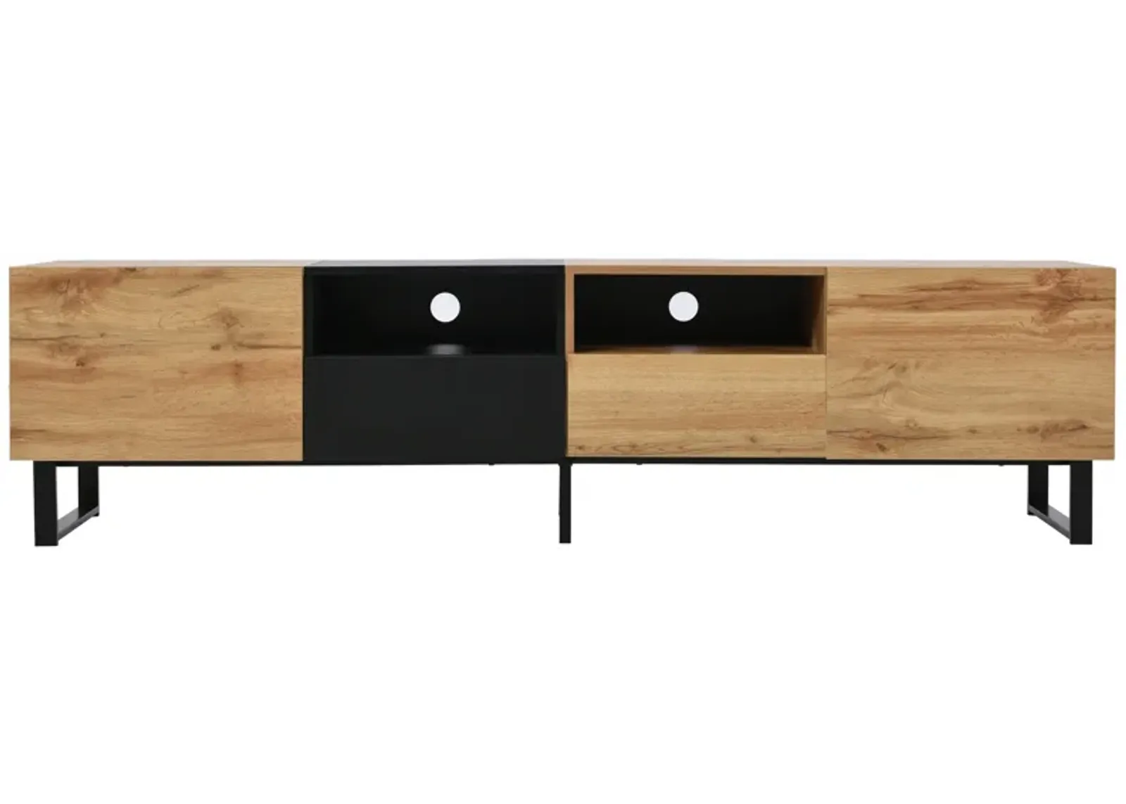 Merax Modern TV Stand with 2 Storage Cabinets