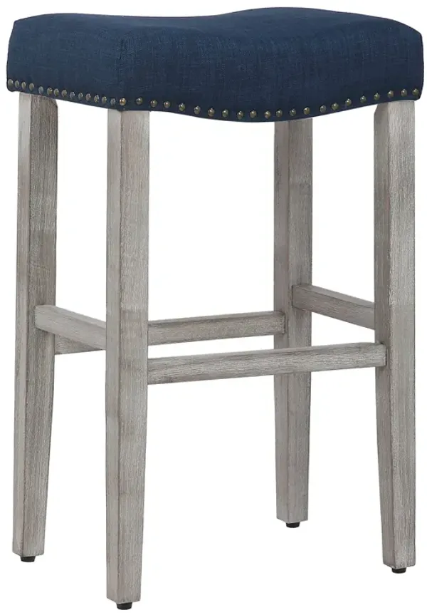 WestinTrends 29" Upholstered Backless Saddle Seat Bar Stool