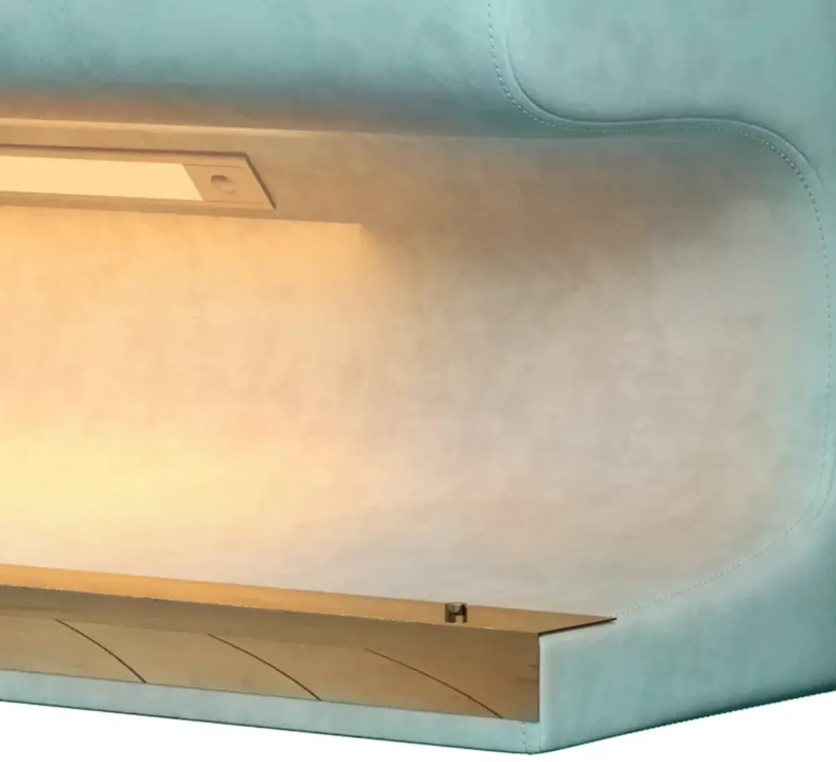 Merax Entryway Bench Upholstered Ottoman with LED Sensor Light