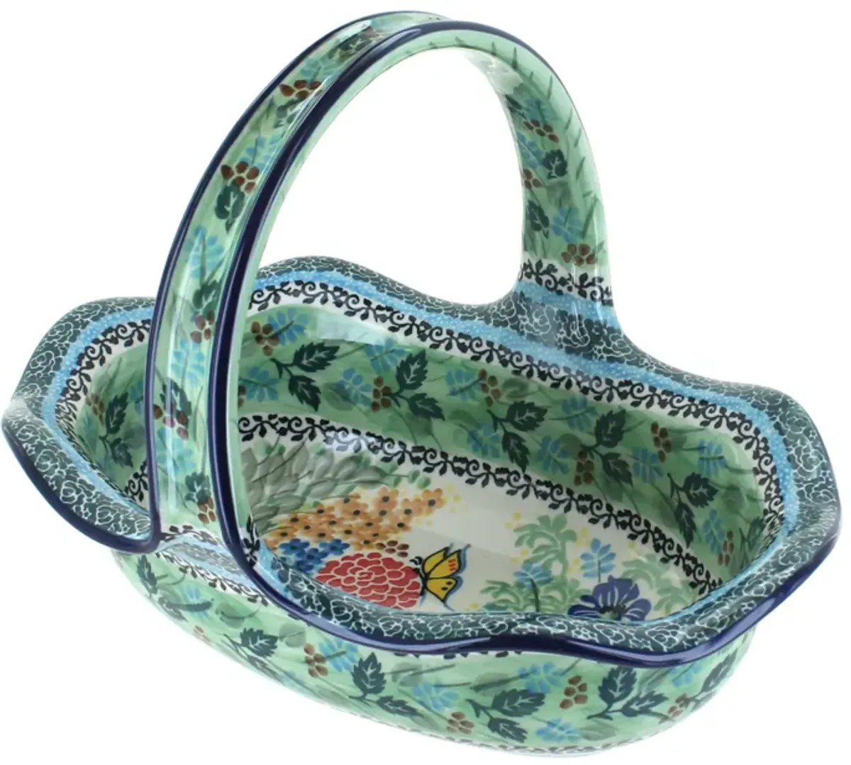 Blue Rose Polish Pottery Eliza Basket