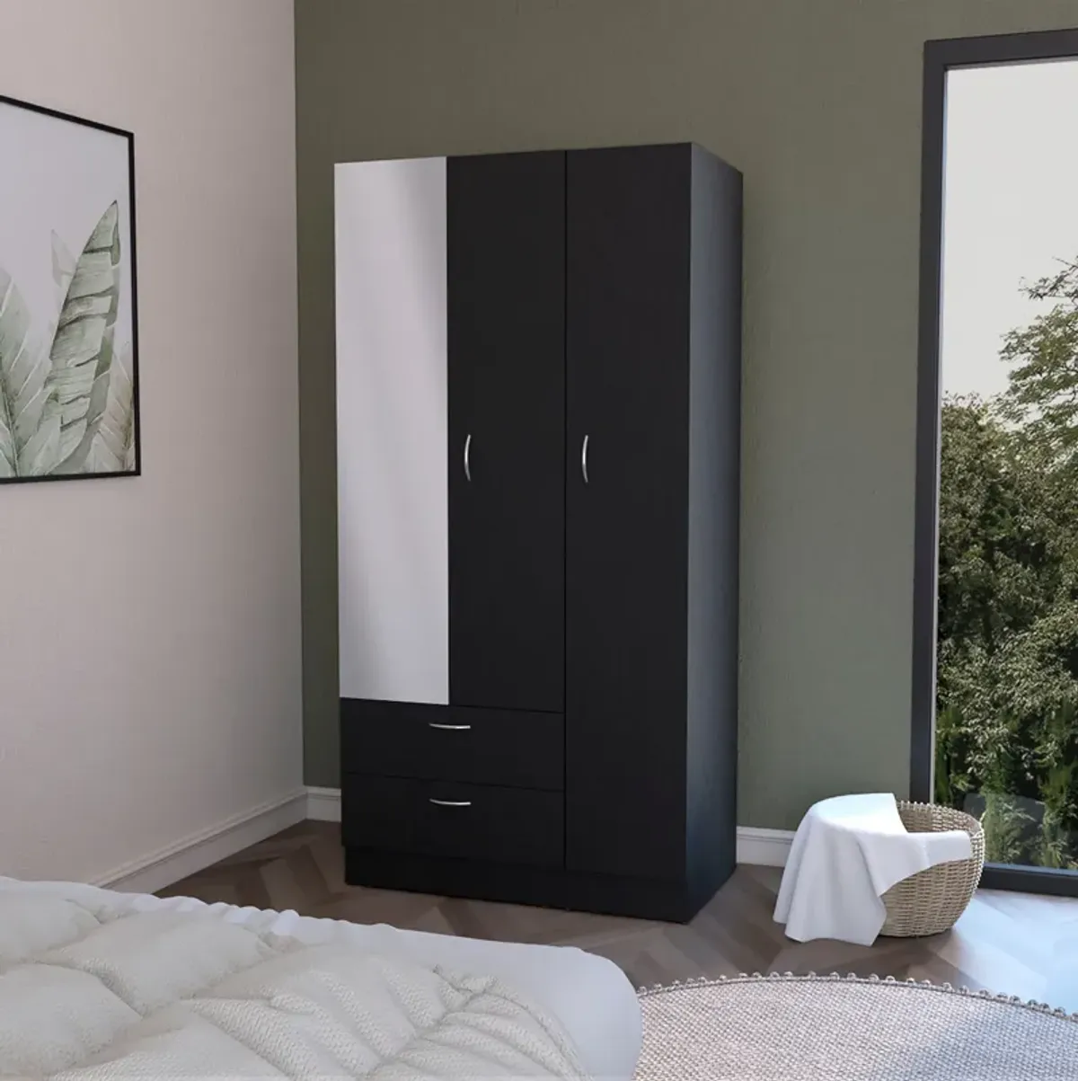 Armoire Haddam, Bedroom, Black