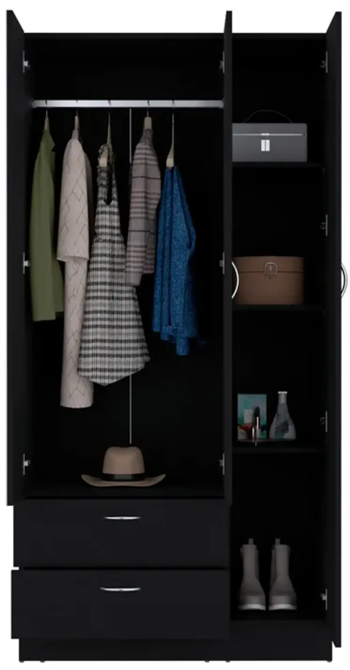 Armoire Haddam, Bedroom, Black