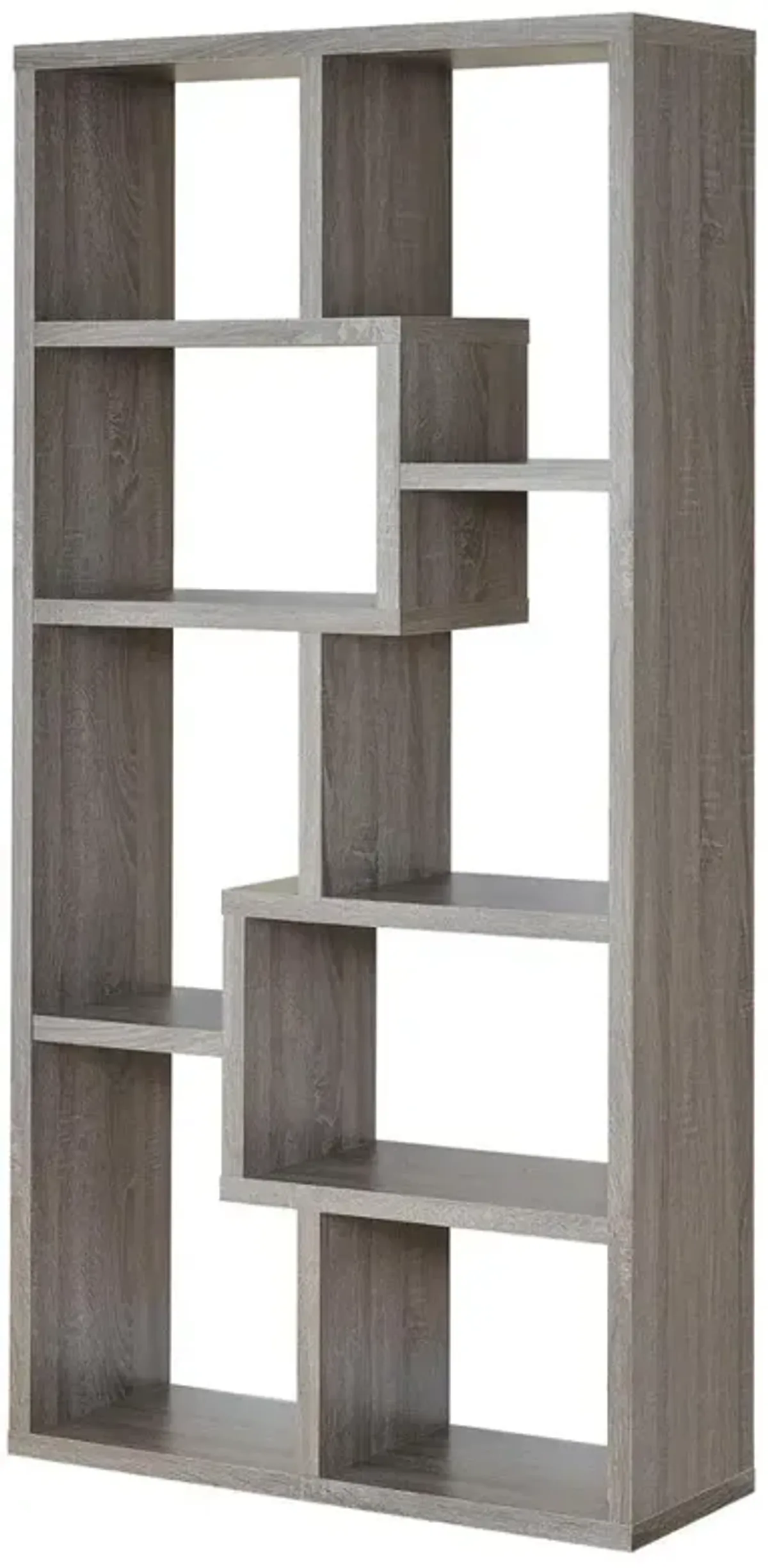 Theo 10-shelf Bookcase Weathered Grey