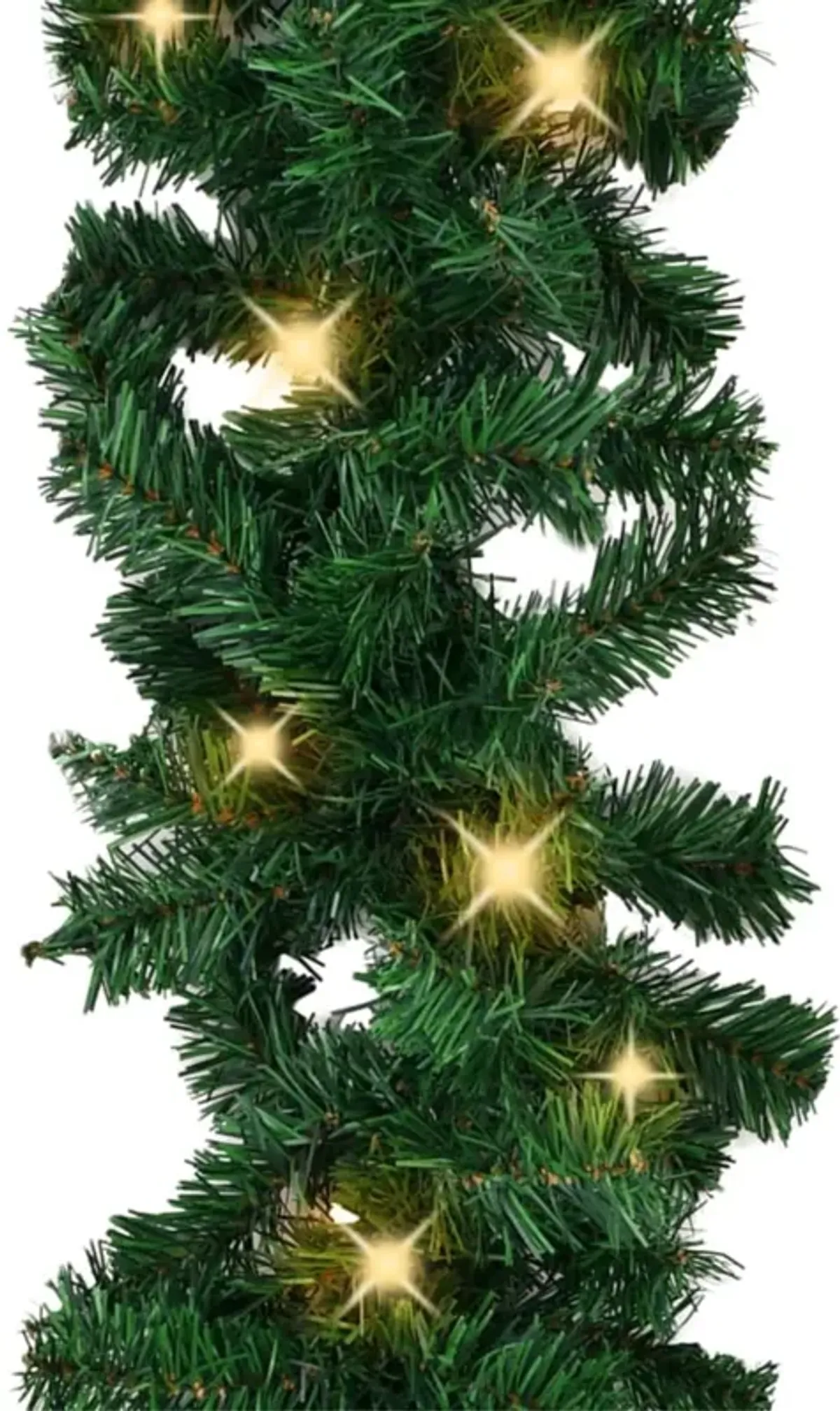 vidaXL Christmas Garland with LED Lights 16.4'