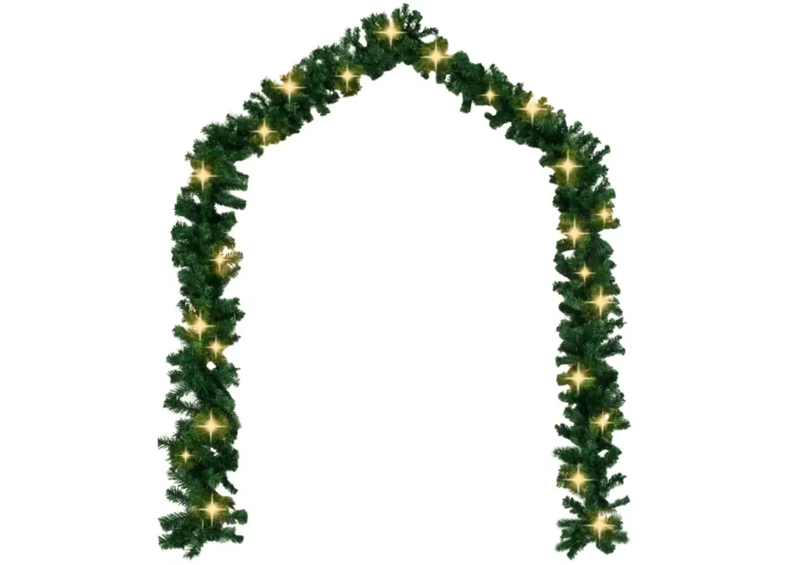 vidaXL Christmas Garland with LED Lights 16.4'