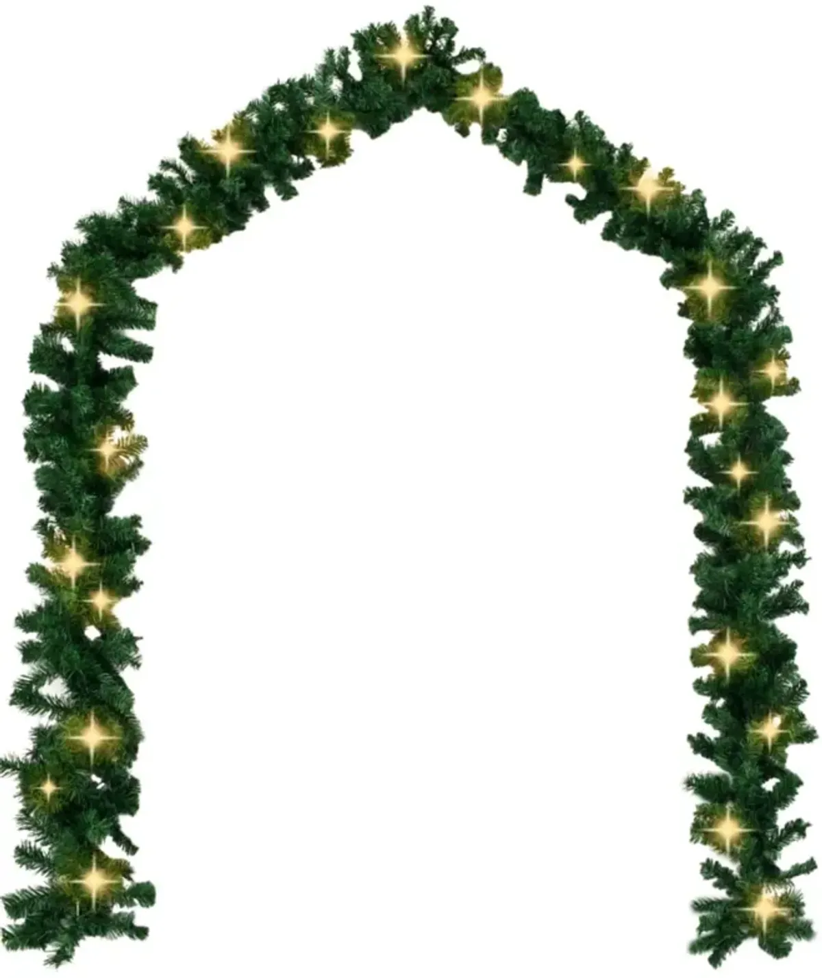 vidaXL Christmas Garland with LED Lights 16.4'