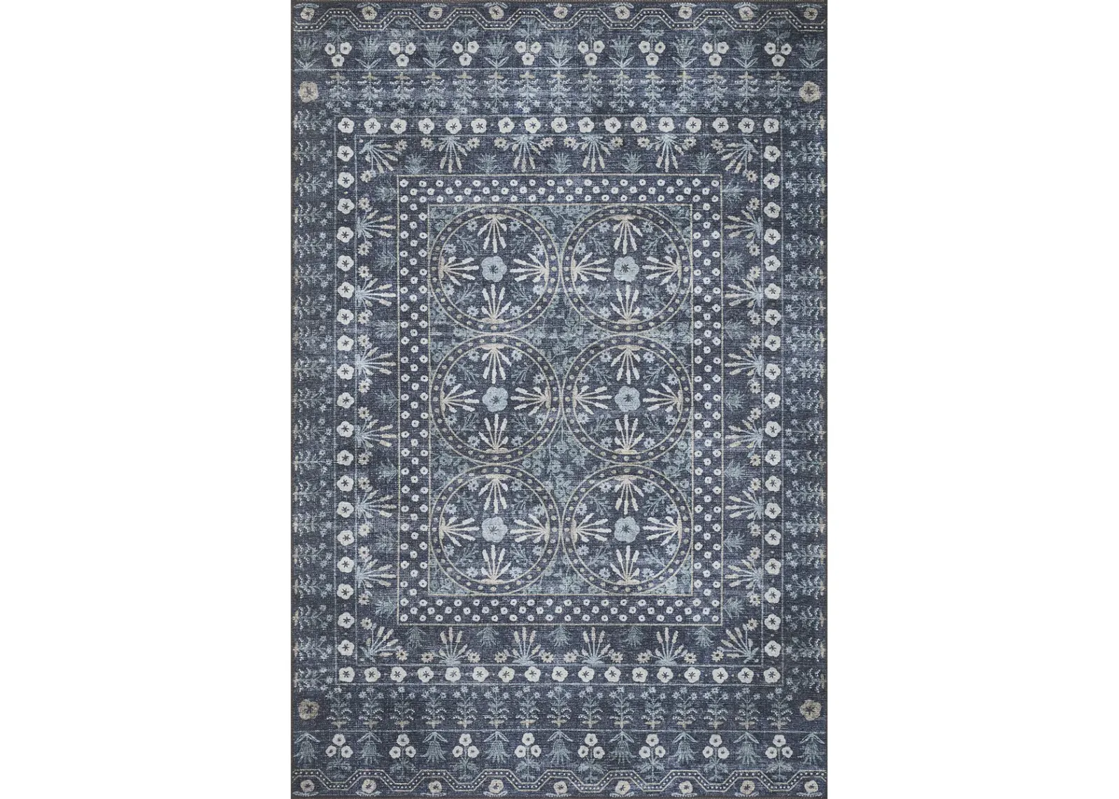 Maison MAO03 Rosette Blue 7'6" x 9'6" Rug