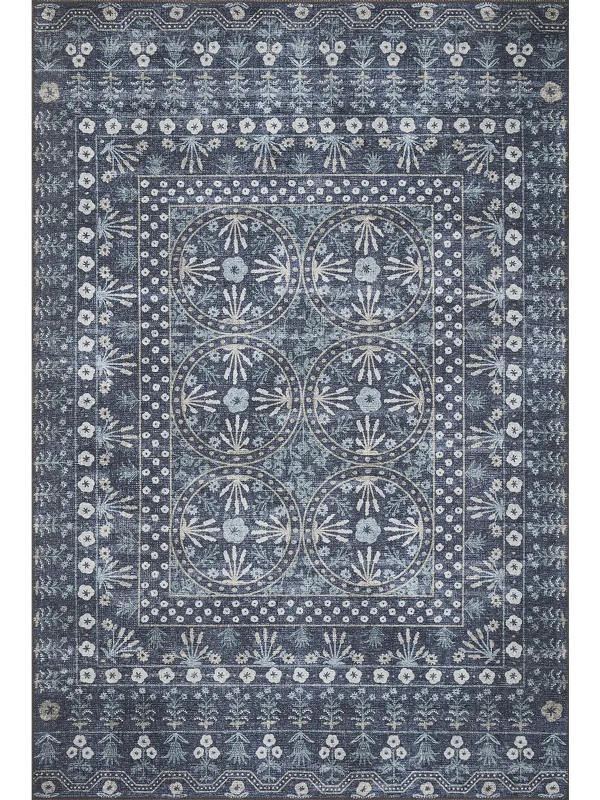 Maison MAO03 Rosette Blue 7'6" x 9'6" Rug