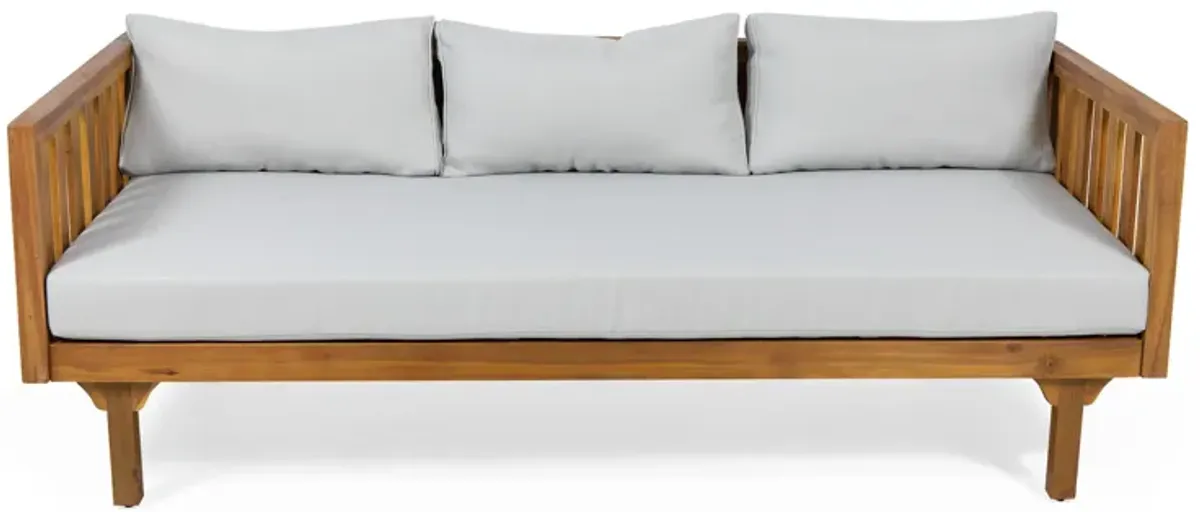 Merax Outdoor Wood Frame 3 Seats Sofa