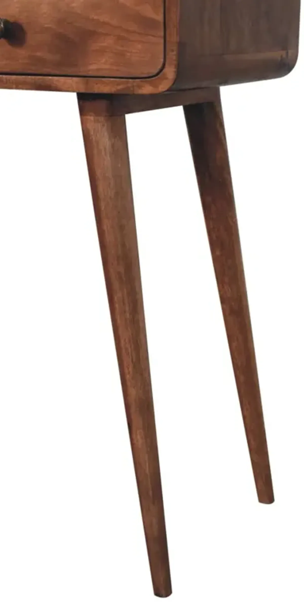 Artisan Furniture Solid Wood Curved Honey Caramel Console Table