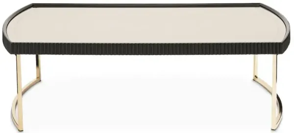 Michael Amini Lisbon Cocktail Table - Silken Matte Black