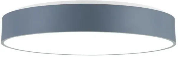 CWI Lighting Arenal LED Drum Shade Flush Mount With Gray & White Finish