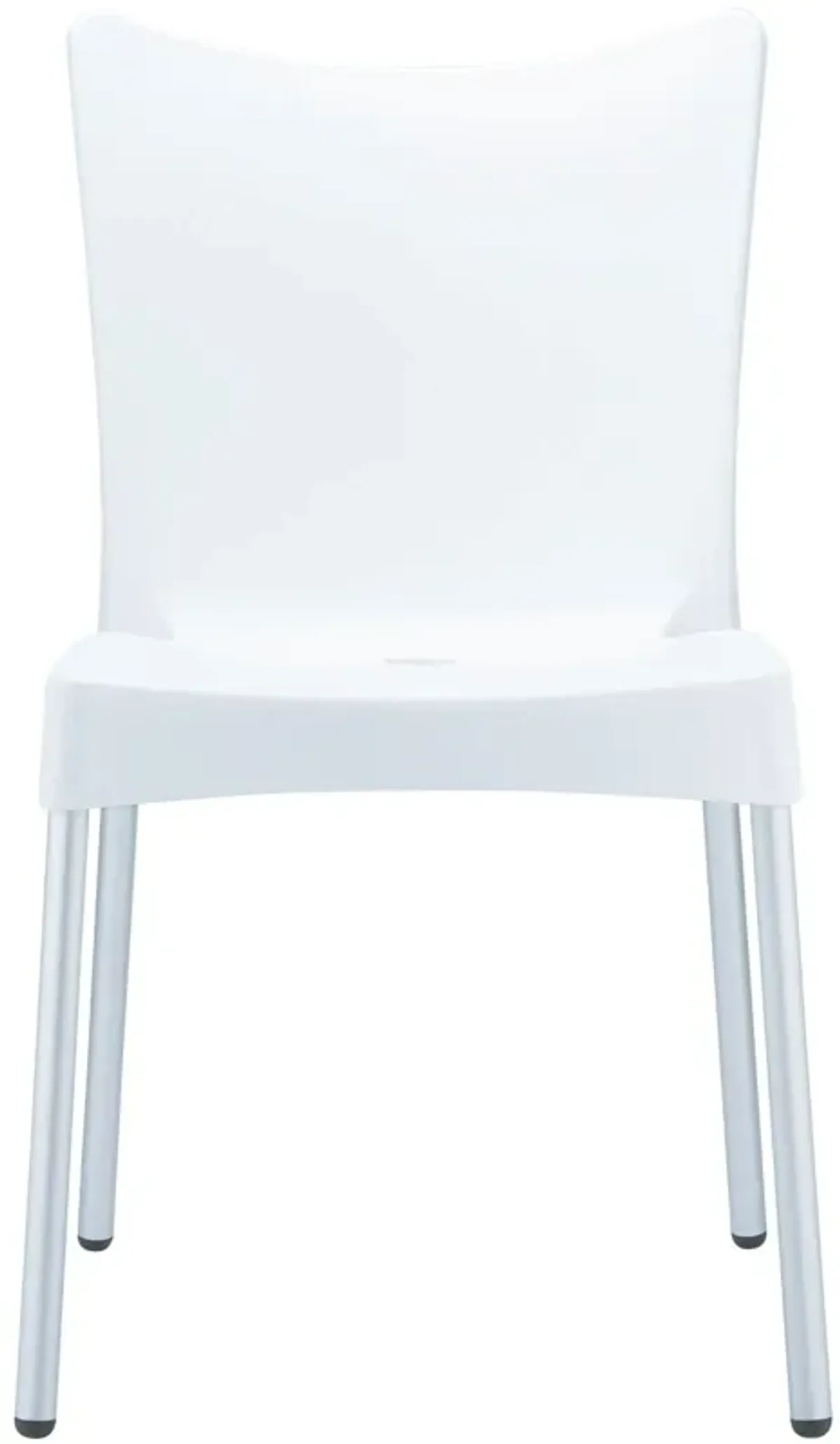 33.25" White Stackable Outdoor Patio Dining Chair