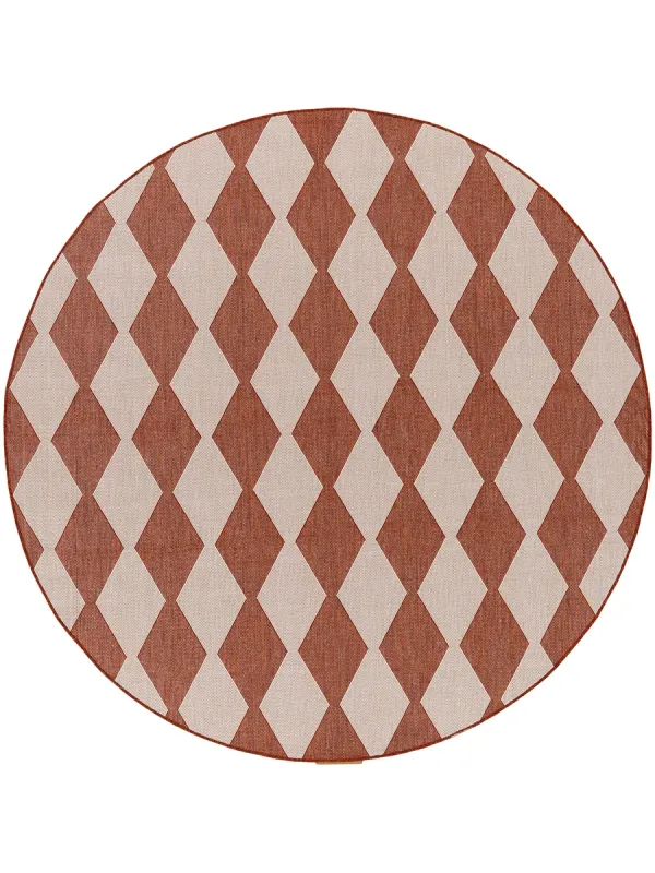 Positano POS04 Terracotta 6' x Round Rug
