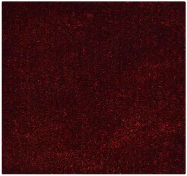 RUGSOTIC CARPETS HAND TUFTED SHAG POLYESTER ECO-FRIENDLY AREA RUGS  - 8'x8', Square, Red Black, Solid Plain Design, High Pile Thick Handmade Anti Skid Area Rugs for Living Room, Bed Room K00111
