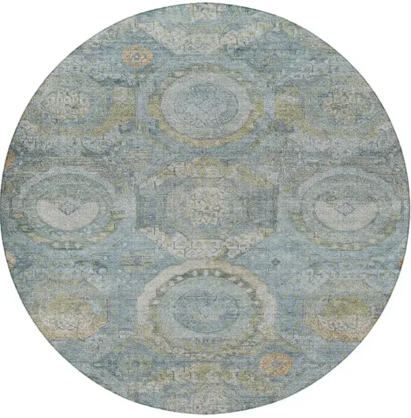 Tabrook TB14 Blue 8' Round Rug