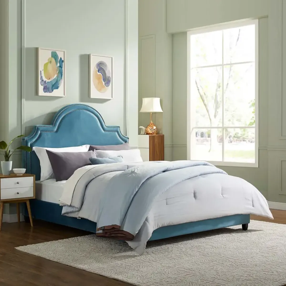 Modway - Primrose Queen Performance Velvet Platform Bed