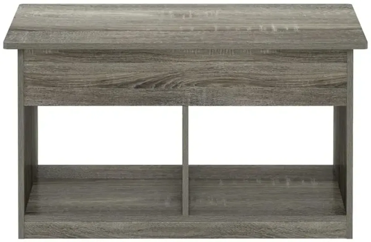 Furinno Jensen Lift Top Coffee Table, French Oak Grey