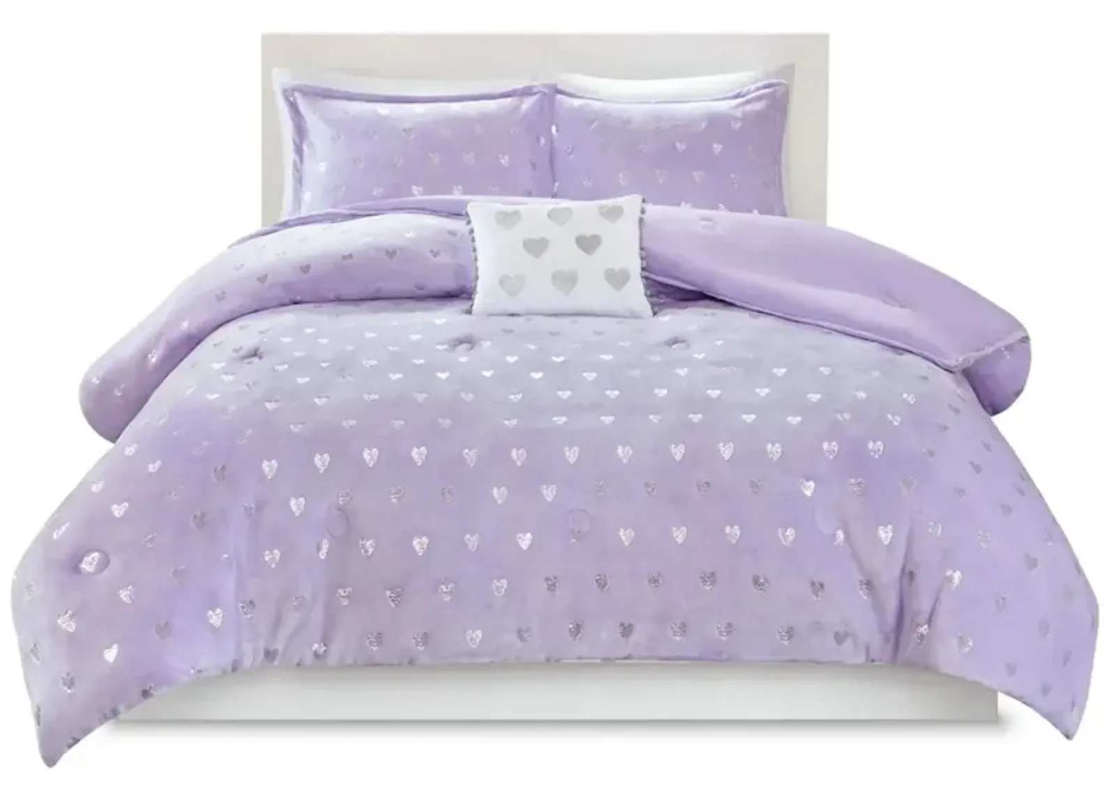 Gracie Mills Elysia Metallic Printed Plush Comforter Set