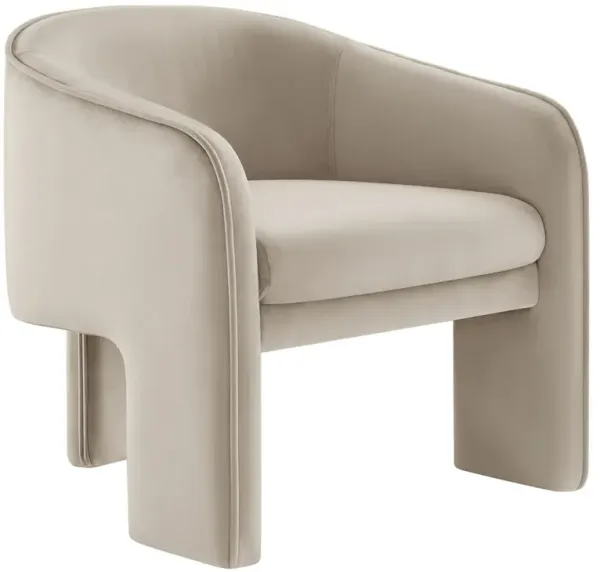 Modway Greer Performance Velvet Upholstered Accent Armchair