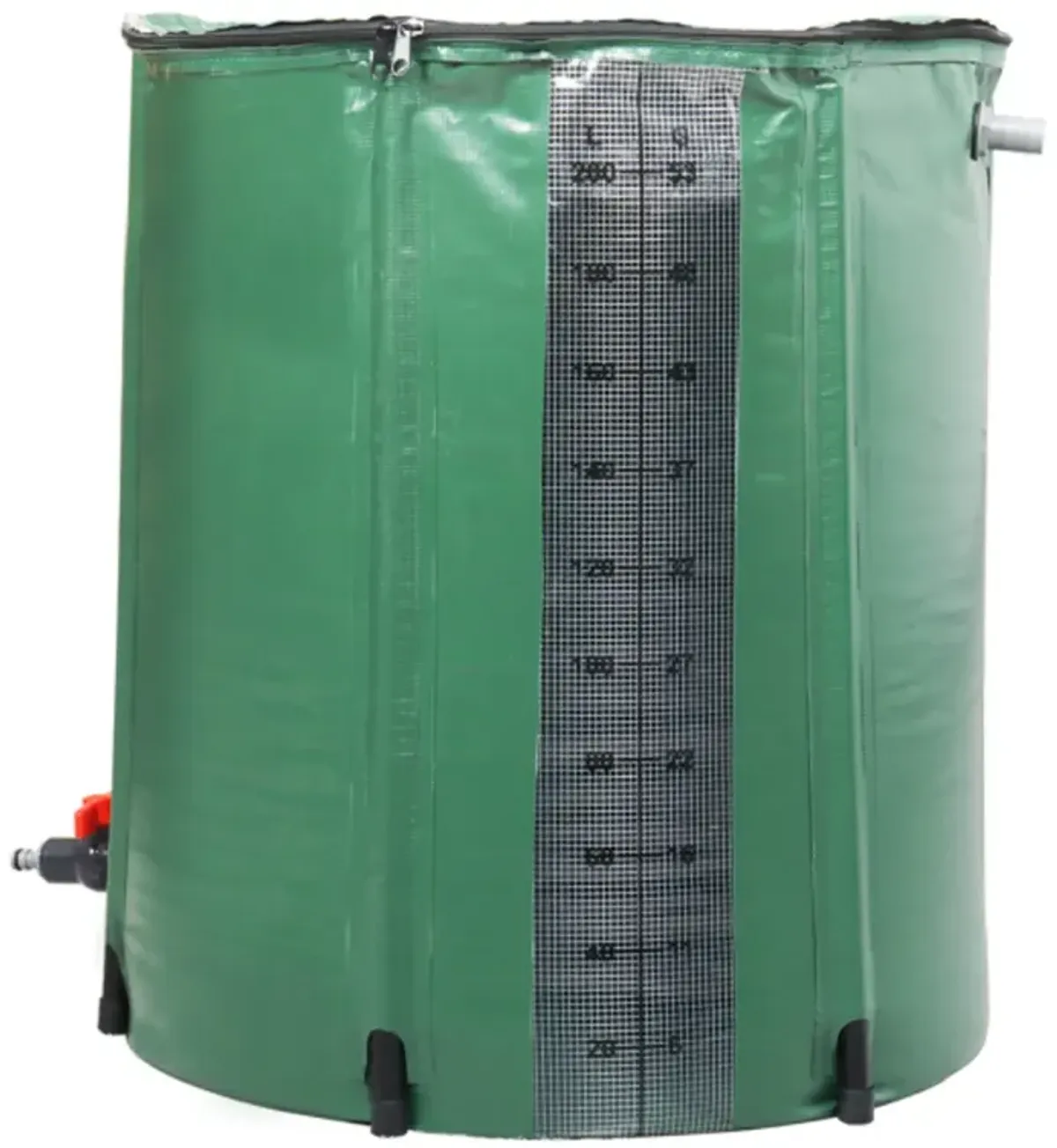 PVC Rainwater Collection Barrel, 50-Gallon Capacity with Measurement Scale